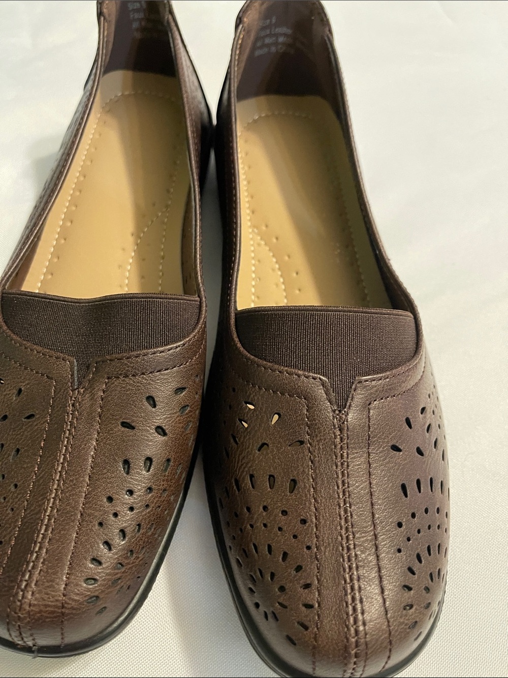 Brown Men's Slip-On Perforated Comfort Loafers